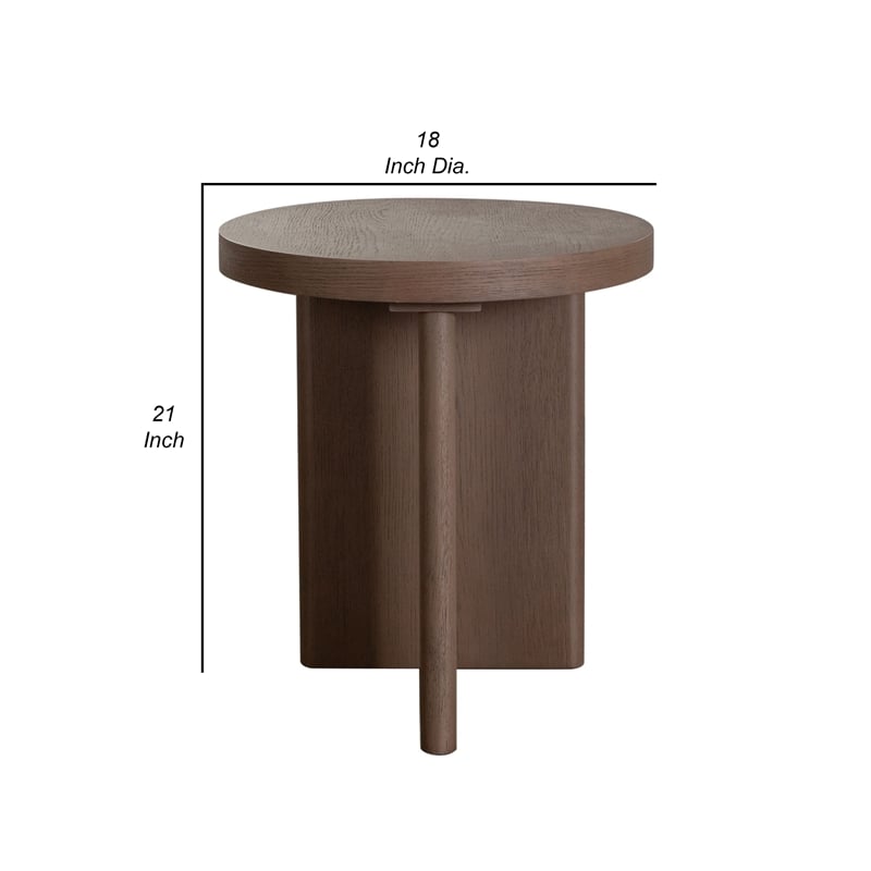 Benjara Peny Side End Table- 18