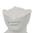 Benjara Head Statuette Tabletop Decor- White Resin- Fragmented Bust- 11 Inch