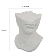 Benjara Head Statuette Tabletop Decor- White Resin- Fragmented Bust- 11 Inch