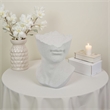 Benjara Head Statuette Tabletop Decor- White Resin- Fragmented Bust- 11 Inch