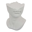 Benjara Head Statuette Tabletop Decor- White Resin- Fragmented Bust- 11 Inch