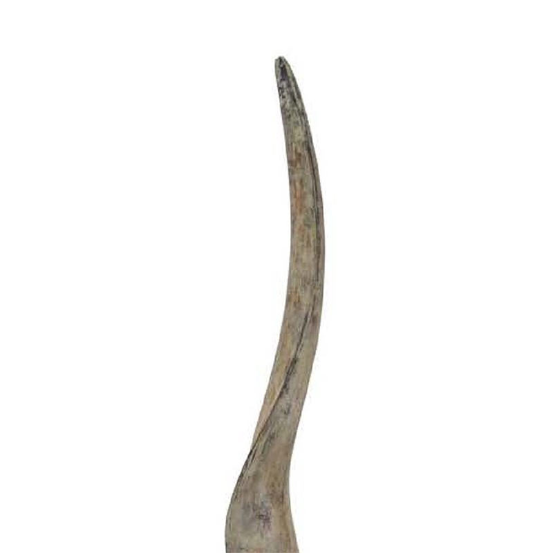 Benjara Linaa Decorative Antler Horn- Brown Resin Clear Acrylic Base- 32 Inch