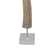Benjara Linaa Decorative Antler Horn- Brown Resin Clear Acrylic Base- 32 Inch