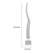 Benjara Linaa Decorative Antler Horn- White Resin Clear Acrylic Base- 32 Inch