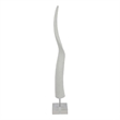 Benjara Linaa Decorative Antler Horn- White Resin Clear Acrylic Base- 32 Inch