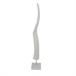Benjara Linaa Decorative Antler Horn- White Resin Clear Acrylic Base- 32 Inch