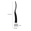 Benjara Linaa Horn Antler Black Resin- Chrome Metal- Clear Acrylic- 32 Inch