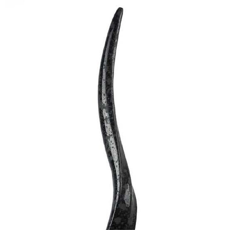 Benjara Linaa Horn Antler Black Resin- Chrome Metal- Clear Acrylic- 32 Inch