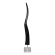 Benjara Linaa Horn Antler Black Resin- Chrome Metal- Clear Acrylic- 32 Inch