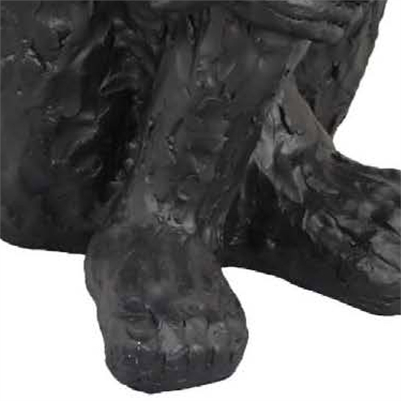 Benjara Roy Abstract Contemplative Man Figurine- Black Resin Art- 27 Inch