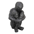Benjara Roy Abstract Contemplative Man Figurine- Black Resin Art- 27 Inch