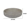 Benjara Accent Decorative Bowl- Tray Edge Antique Style White Marble- 13 Inch