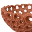 Benjara Nian Decorative Bowl- Earthy Brown Ceramic- Perforated Holes- 13 Inch