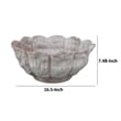 Benjara Bobo Decorative Bowl- Floral Design- 17