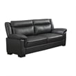 Benjara Araba 2 Piece Sofa and Loveseat Set- Gray- Faux Leather