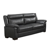 Benjara Araba 2 Piece Sofa and Loveseat Set- Gray- Faux Leather
