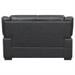 Benjara Araba 2 Piece Sofa and Loveseat Set- Gray- Faux Leather