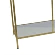 Benjara Woly Plant Stand Rack- 2 Glass Shelves- 59