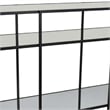 Benjara Woly Plant Stand Rack- 2 Glass Shelves- 59