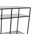 Benjara Woly Plant Stand Rack- 2 Glass Shelves- 59