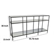 Benjara Woly Plant Stand Rack- 2 Glass Shelves- 59