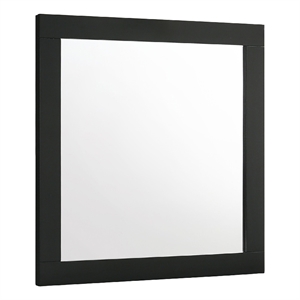 Benjara 35&quot Caer Dresser Mirror- Rectangular Classic Black Asian Hardwood