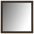 Benjara Yels Dresser Mirror- Squared Corners- Flat Glass Design- Brown Wood