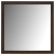 Benjara Yels Dresser Mirror- Squared Corners- Flat Glass Design- Brown Wood