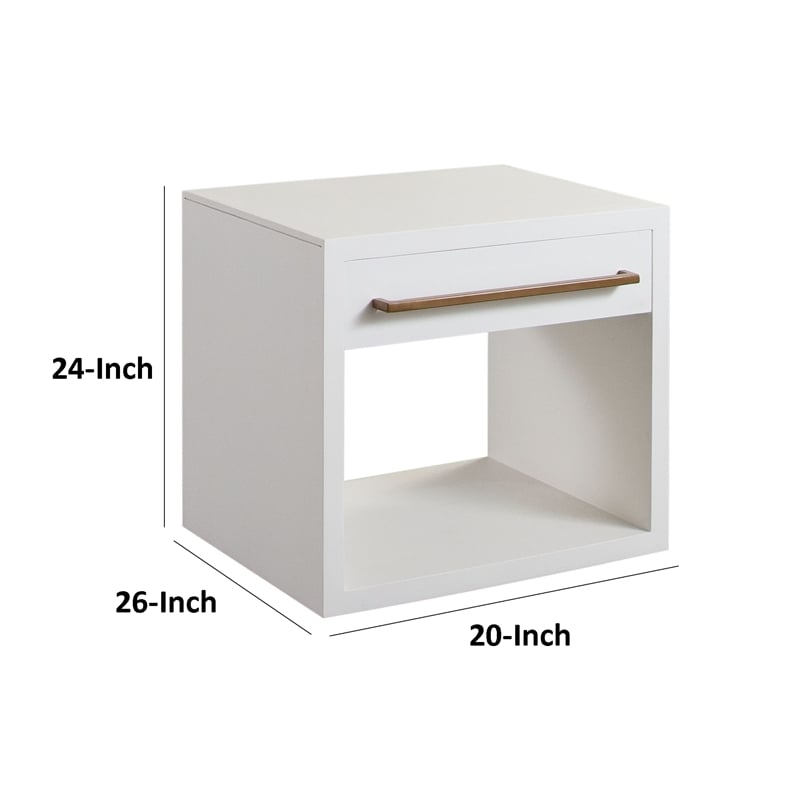 Benjara Ceny Side End Table- 1 Drawer- 26
