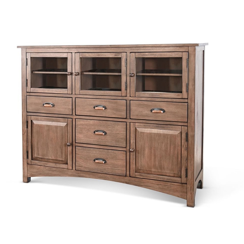 Benjara Yael Server Console Cabinet w 5 Drawers-59