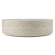 Benjara Cid Bena Large Coffee Table- Beige Travertine Sculptural Design- 43 Inch