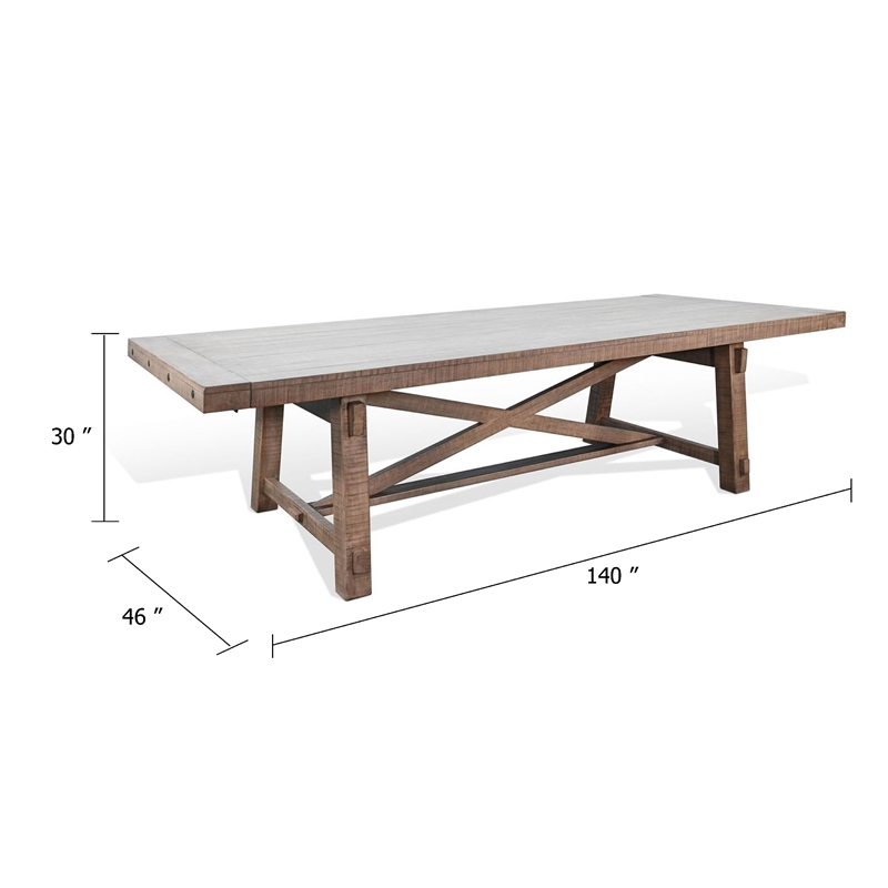 Benjara Veny Extendable Dining Table-108-140