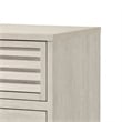 Benjara Sary Nightstand- 2 Drawers- Black Finger Handles- Off White Wood