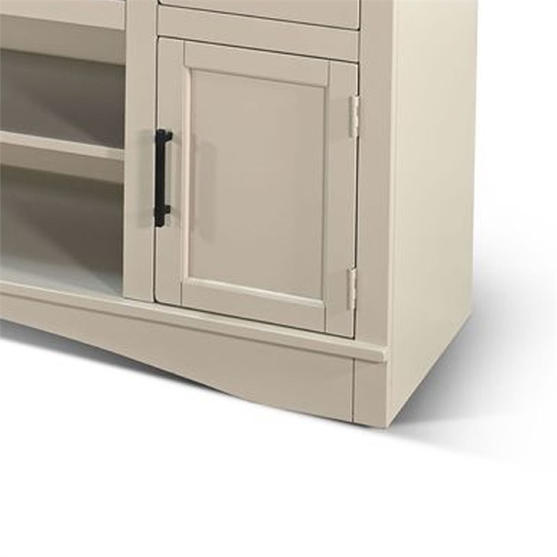 Benjara Sely- TV Media Entertainment Cabinet- 78 Inch- 2 Drawers 2 Doors- Beige