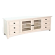 Benjara Lesy TV Media Entertainment Console- 82 Inch- 6 Drawers 2 Doors- Cream