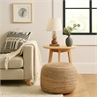 Benjara Poby Round Ottoman Pouf- 19