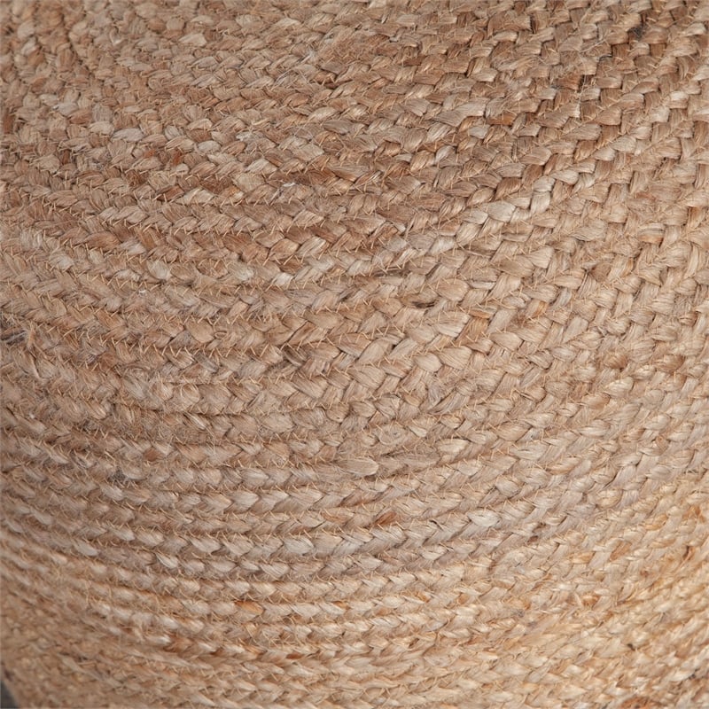 Benjara Poby Round Ottoman Pouf- 19