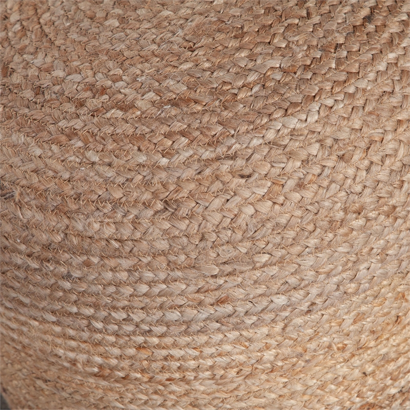 Benjara Poby Round Ottoman Pouf- 19