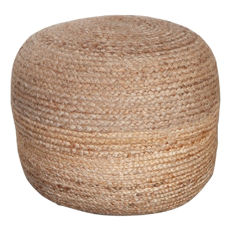 Benjara Poby Round Ottoman Pouf- 19