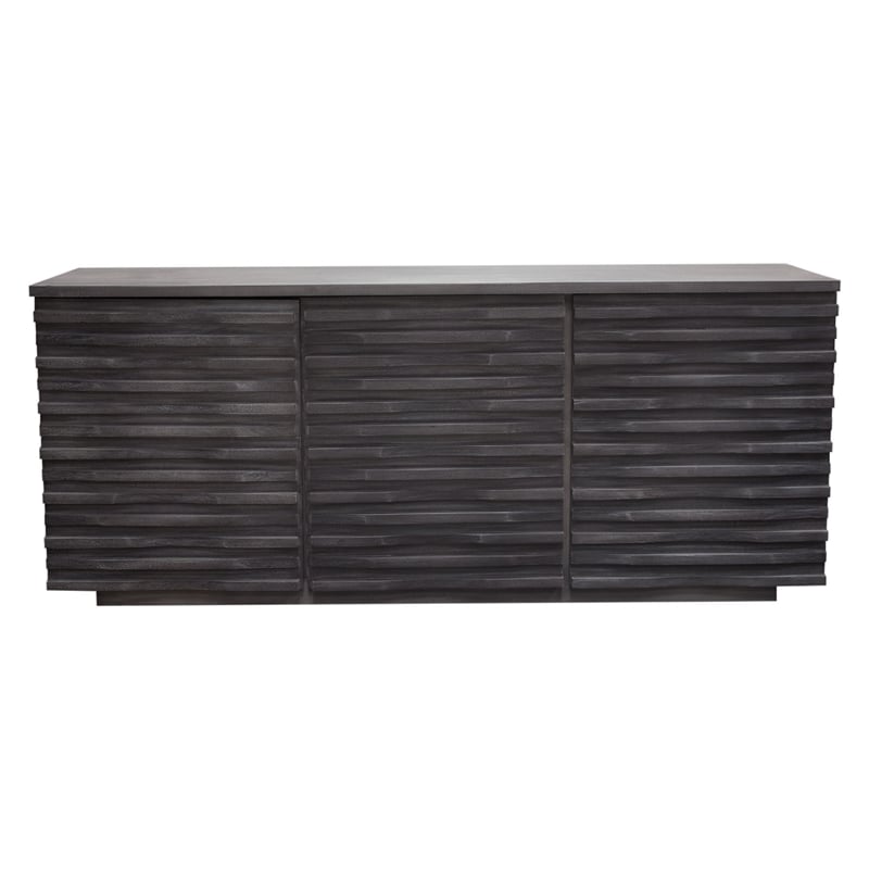 Benjara Tily Sideboard Buffet Cabinet w 3 Doors- 69