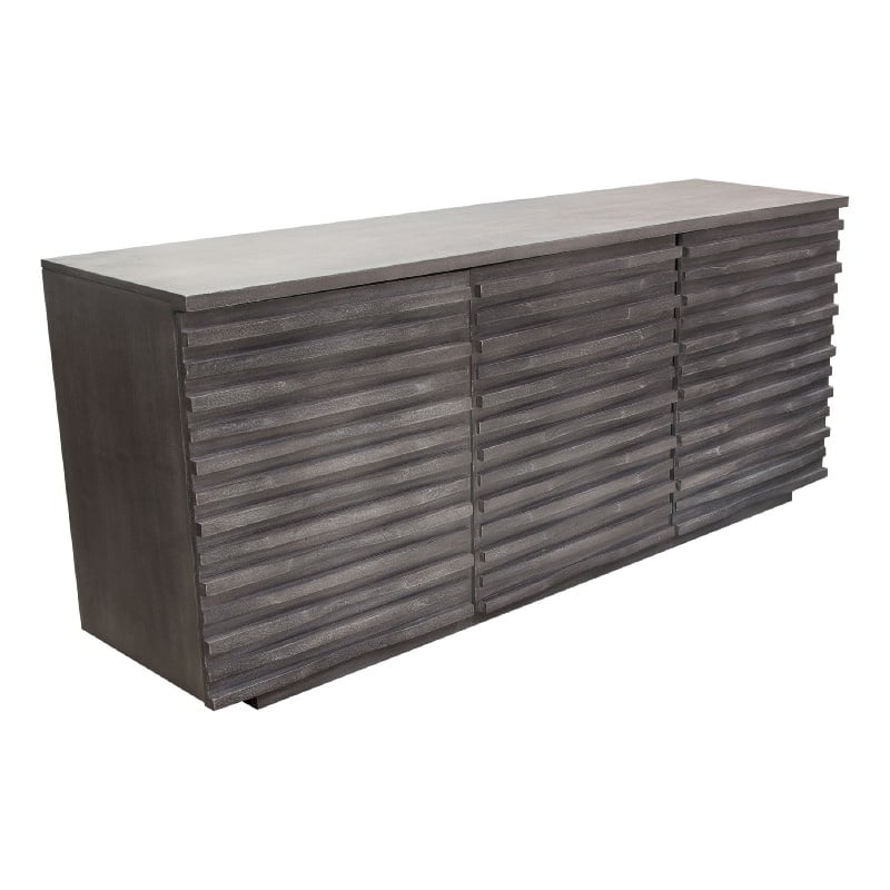 Benjara Tily Sideboard Buffet Cabinet w 3 Doors- 69