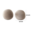 Benjara Hito Set of 2 Accent Pillows- Round Shape- Brown Velvet w Polyester Fill