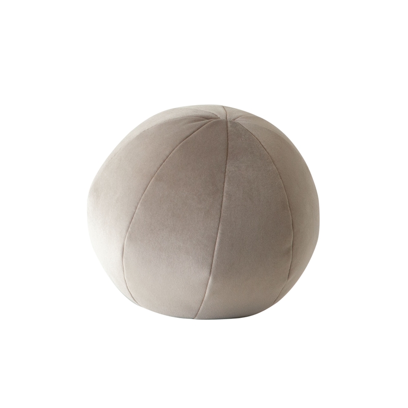 Benjara Hito Set of 2 Accent Pillows- Round Shape- Brown Velvet w Polyester Fill