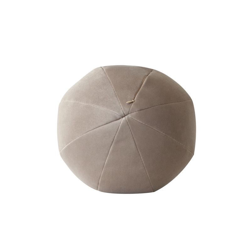 Benjara Hito Set of 2 Accent Pillows- Round Shape- Brown Velvet w Polyester Fill