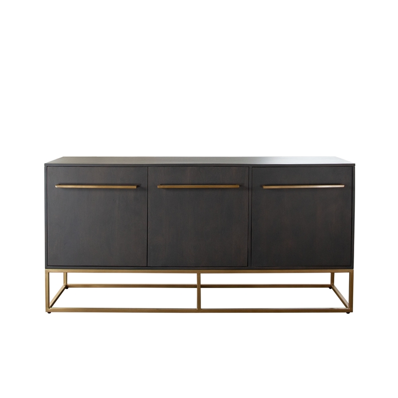 Benjara Ceny Sideboard Buffet Cabinet w 3 Doors- 71