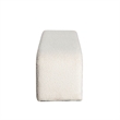Benjara Accent Bench- C Shaped Design Ivory Boucle Upholstery- 44 Inch