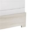 Benjara Cuzzy Full Platform Bed with Panel Headboard- Low Profile White Wood