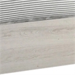 Benjara Cuzzy Full Platform Bed with Panel Headboard- Low Profile White Wood