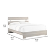 Benjara Cuzzy Queen Platform Bed with Panel Headboard- Low Profile White Wood