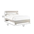 Benjara Cuzzy Queen Platform Bed with Panel Headboard- Low Profile White Wood